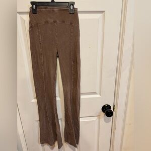 Urban Outfitters Brown Ribbed Waistband Pants
